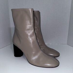 Aeyde Alena Taupe Leather Ankle Boots 42=11